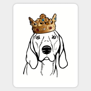 American English Coonhound Dog King Queen Wearing Crown Magnet